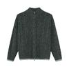 MTLCLOTHES Chaqueta Cardigan de Punto Trenzado Holgada de Invierno para Hombre con Doble Cremallera y Cuello Alto