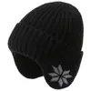 Gorro de Invierno Cálido de Punto para Hombre, Gorro de Lana con Forro Polar para Ciclismo de Invierno con Protección para los Oídos, Calentador de Cuello, Gorro Pullover para Jóvenes Hombres