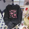 Venta Directa de Fábrica Transfronteriza Camiseta Redonda de Manga Larga Estampada de Algodón Pesado 230g Holgada Lista para la Venta