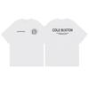 Camiseta de Manga Corta Holgada de Cuello Redondo con Estampado de Lema de Paja de Marca Nicho Americana Cole Buxton para Hombre y Mujer