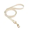 Set de collar y correa para mascotas de cuero PU, collar para gato y perro, resistente al desgaste y a los arañazos, adecuado para perros pequeños y medianos, se puede imprimir con patrones