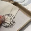 Pendientes Dobles de Aro Geométricos Estilo Retro Hong Kong, Diseño de Nicho, Aros Grandes Exagerados, Sensación de Alta Gama, Pendientes Exquisitos para el Viaje Diario