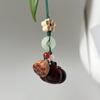 Llavero de Cacahuate de Palo de Rosa Caqui Colgante DIY Accesorio Creativo y Único