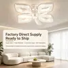 Luminária de ventilador de cristal em formato de flor e27 para sala de estar quarto