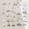 15 Colgantes Antiguos de Elefante de Plata Mezclados Lindos de Aleación Joyería para Pulsera DIY Colgante de Collar Accesorios de Joyería