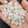 Xinjiang Hetian jade blanco cuentas de ábaco jade cuentas sueltas jade blanco sebo separador de jade dorado hebilla de jade pulsera collar cuentas de joyería