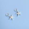 Plata Pura 999 Estrella de Cinco Puntas Estrella de Mar Colgante Pequeño Joyería de Plata Pura Accesorios Cuerda Trenzada DIY Pulsera de Cristal Materiales para Colgantes