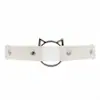 Cuero PU Ecológico Moda Europea y Americana Estilo Callejero Punk Sexy Anillos para Piernas Remaches de Cabeza de Gato Accesorios Sexys Tobilleras Medias de Liga