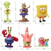 Topper/Enfeite de Decoração de Bolo de Aniversário Desenho Bob Esponja e Patrick Estrela Decoração para Bolo de Primeiro Aniversário Infantil Inserção