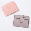Fornecimento de Fábrica Porta-Cartões Feminino Fofo Cor Doce Estudante Tendência Slots Múltiplos para Cartões Carteira Porta-Moedas Couro PU