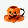 *Novo 0726+0688* Pratos de 5,5 polegadas*Edição Limitada de Halloween*Prato de Abóbora*Prato de Cerâmica*Conjunto de Halloween