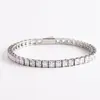 Pulsera de circonita de lujo ligero transfronteriza europea y americana para mujer, popular, versátil y única, pulsera de tenis de fila única colorida de alta gama