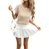 Novo 2026 Comércio Exterior Mais Vendido Primavera e Verão Cor Sólida Vazado Casual Malha Solta Blusa Amazon Transfronteiriço Moda Feminina