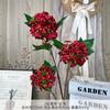 Ramo Artificial de Bola de Nieve de 3 Cabezas Simuladas Flor de Seda Artificial Flor de Plástico Artificial de Alta Gama Decoración para Sala de Estar Flor para Boda Producto Terminado