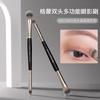 GECOMO Pincel Multifuncional para Sombra de Ojos de Doble Cabezal Principiante Pelo Suave No Absorbe Polvo Maquillaje Fácil Pincel de Maquillaje de Belleza