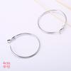 Pendientes circulares elegantes y sencillos para mujer, pendientes brillantes que combinan con todo, pendientes circulares grandes para mujer, pendientes de anillo liso al por mayor