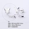 Pendientes de acero de titanio 316L chapados en oro con microincrustaciones de circonio y forma de libélula con forma de mariposa y perforación transfronteriza.