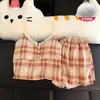 Algodón de Nube Verano Nuevo 2026 Camisola con Copas Pantalones Cortos Pijama para Mujer Lindo Dulce Conjunto de Ropa para el Hogar
