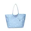 Bolsa de mano grande con estampado de estrellas estilo coreano, adecuada para el uso diario y casual, bolso de hombro versátil, moderno y elegante