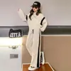 Traje Deportivo Casual de Dos Piezas para Niñas Primavera y Otoño Estilo Coreano Tallas Mediana y Grande Combinación de Colores Infantil Estilo Infantil Sencillo