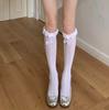 Calcetines Blancos Jk Estilo Japonés Delgados de Verano Calcetines Cortos de Encaje Translúcido Lazo Calcetines Negros de Media Caña para Mujer