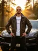 Chaqueta de Cuero para Hombre 2026 Otoño e Invierno Nuevo Estilo Chaqueta de Cuero con Solapa de PU Estilo Coreano para Motocicleta Ajustada Moderna Elegante para Hombre