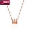 Collar pequeño de plata de ley s925 para mujer, cadena de clavícula sencilla roja, joyería pequeña con resorte cilíndrico de plata de ley.
