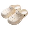 Sapatos Croc Roupa Exterior Feminina Primavera e Verão 2025 Novo Infantil Aumentando Antiderrapante Praia Dedo Bonito Meio Chinelo para Mulheres