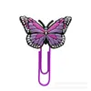 Bestseller transfronterizo: clips de papel con forma de mariposa, clips de papel de PVC de dibujos animados, marcapáginas para cuaderno y pequeños artículos de regalo