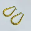 Aretes DIY de Estilo Nuevo Aretes Europeos y Americanos en Forma de U Retorcida Hechos de Latón y Hechos a Mano