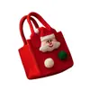 Bolsa de Fieltro Navideña Estilo Tiktok Transfronteriza, Bolso de Mano de Fieltro Creativo para Regalo de Nochebuena para Niños