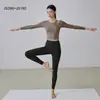Top de Yoga Adelgazante para Primavera y Verano con Almohadillas en el Pecho, Mangas Largas, Secado Rápido, Tallas Grandes para Mujeres de Tallas Grandes, Conjunto Deportivo para Pilates para Mujeres