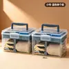 Caja de Almacenamiento para Equipo de Natación Bnbs Caja de Almacenamiento con Compartimentos Separados Transparentes Impermeable y a Prueba de Humedad con Asa