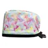 Gorro Quirúrgico Estampado de Algodón Ajustable Bolsa para Cabello Largo de Mujer Gorro Dentista Clínica Dental Gorro Esmerilado Comercio Exterior para Hombres
