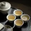 Moji Ceniza de Planta para el Hogar Juego Pequeño Juego de Té Kung Fu Juego Completo de Juego de Té en Caja de Regalo Juego Juego de Juego de Tazas con Tapa Juego de Regalo de Acompañamiento