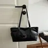 Nuevo Bolso de Hombro Único con Hebilla de Cuero Escarchado para Otoño Bolso de Mano Retro de Cuero con Cera de Aceite Moda Versátil Bolso de Axila para Mujer