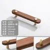 Manijas de Madera de Nogal, Gabinetes de Cajones de Madera Maciza, Puertas de Gabinete de Madera, Manijas de Armario de Madera Natural, Gabinetes de Madera, Minimalista Estilo Japonés