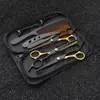 Tijeras de Peluquería de Acero Inoxidable, Set de Tijeras Planas Dentadas Adelgazadoras, Tijeras Adelgazadoras, Herramienta para Cortar Flequillos, Tienda de Corte de Cabello