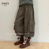 Pantalones Cargo para Niñas YOJIA Otoño 2026 Nuevos Ropa Deportiva para Exteriores Ropa Infantil Pantalones con Puño Pantalones para Niños Atuendo de Otoño