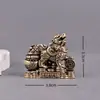 Latón Puro (Par) Pixiu que Atrae la Fortuna, Artesanías Decorativas Vintage que Devuelven la Riqueza, Adornos de Cobre, Estilo Antiguo