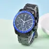 2025 Nova Moda Série Speedmaster Sol, Lua e Estrelas Europeu Comemorativo Seis Pinos Multifuncional Quartzo Masculino