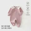 Mameluco para bebé niña otoño mono para recién nacido elástico cálido ropa para gatear primavera y otoño ropa para bebés y niños pequeños conjunto separado