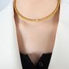 Collar Pulsera Colgante de Acero Inoxidable Chapado en Oro Incrustado con Circonita y Perlas Cruzado Europeo y Americano Juego de Accesorios de Lujo Ligero Francés para Mujeres