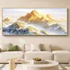 Rizhao Golden Mountain Porcelana de Cristal Pintura Decorativa Pared de Fondo de Sofá de Sala de Estar Soporte de Montaña Pintura Colgante Proyecto de Hotel B&B Venta al por Mayor Individual