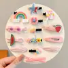 Presilhas de Cabelo Doces para Meninas, Presilhas Laterais Fofas de Desenho Animado para Meninas, Presilhas para Franja, Grampos, Acessórios de Cabelo para Bebês para Meninas