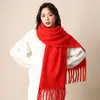 Bufanda de Mohair a Cuadros Nueva Invierno 2026 para Mujer, Bufanda Versátil Gruesa Esponjosa Estilo Coreano de Alta Gama para Abrigo