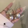 Pendientes de Perla Retro Franceses Lujo Ligero Moda Gama Alta Elegantes Elegantes Tachuelas Exquisitos Nicho Versátiles Pendientes Sencillos para Mujer