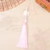 Colgante de Borla Larga de Vinagre Conejo de Jade Blanco de Mediados de Otoño Colgante de Bolsita Estilo Antiguo DIY Bolsas Accesorios Hanfu Venta al por Mayor