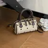Bolsa de lona estilo coreano 2026 novo modelo Bolsa Boston versátil para o dia a dia bolsa feminina bolsa de ombro transversal doce estilo coreano