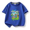 Camiseta de manga corta de algodón puro para niños, jersey de verano, ropa infantil de dibujos animados Mini World, suministro transfronterizo.